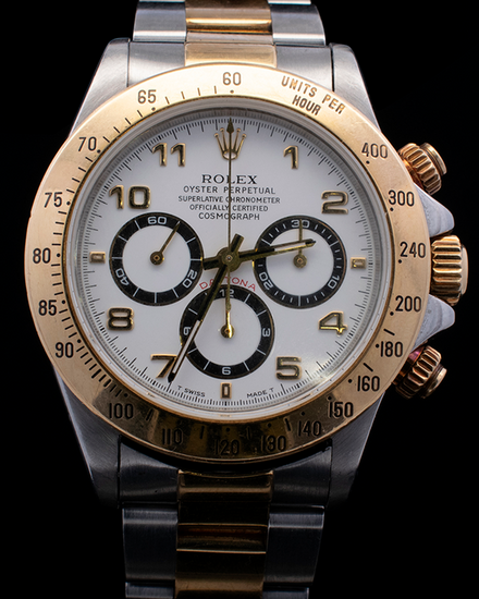 1998 Rolex Cosmograph Daytona 40MM White Dial Two-Tone Oyster Bracelet (16523)