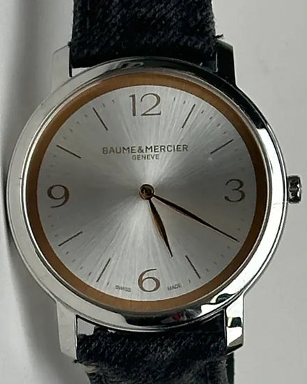 No Reserve - 2024 Baume & Mercier Classima 39MM Quartz Silver Dial Textile Strap (M0A10703)