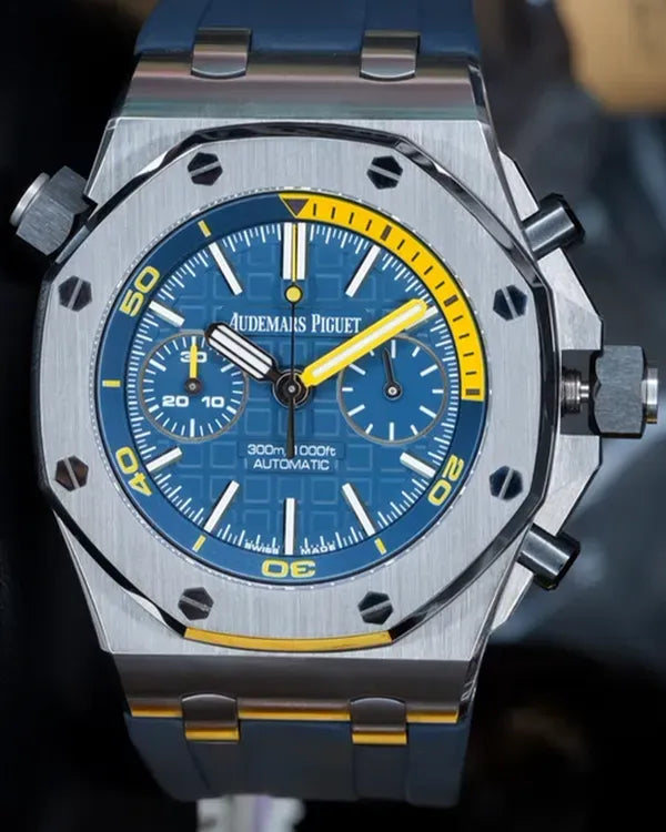 2018 Audemars Piguet Royal Oak Offshore Diver Chronograph 42MM Blue Dial Rubber Strap (26703ST.OO.A027CA.01)