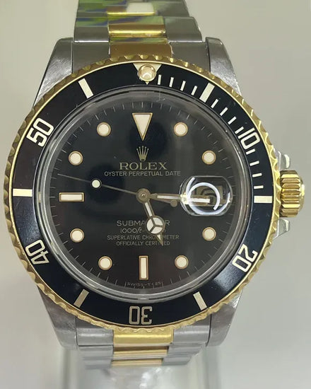 Rolex Submariner Date 40MM Black Dial Two-Tone Oyster Bracelet (16803)
