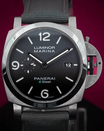 2022 Panerai Luminor Marina "Grigio Roccia" 44MM Grey Dial Textile Strap (PAM01358)