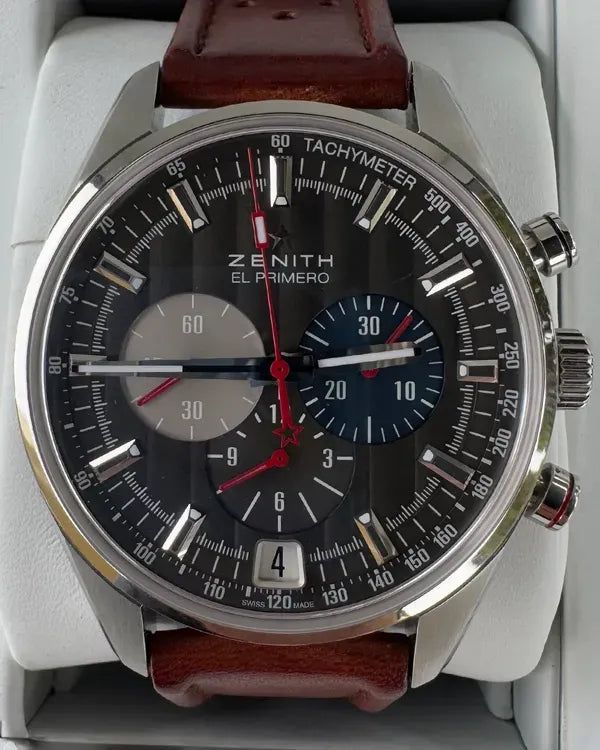 Zenith El Primero "Classic Cars VpH" 42MM Grey Dial Leather Strap (03.2046.400/25.C771)