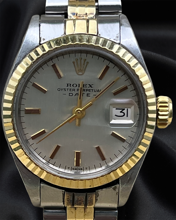 Rolex Lady-Datejust 26MM Silver Dial Two-Tone Jubilee Bracelet (6917)