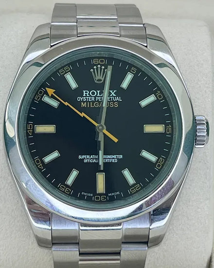 Rolex Milgauss 40MM Black Dial Oyster Bracelet (116400GV)