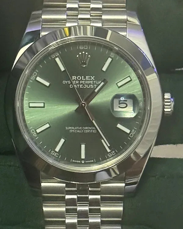 2025 Rolex Datejust 41MM Green Dial Jubilee Bracelet (126300)