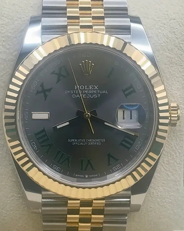 2025 Rolex Datejust "Wimbledon" 41MM Slate Dial Two-Tone Jubilee Bracelet (126333)