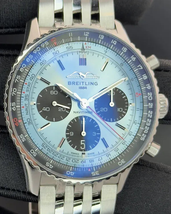 Breitling Navitimer B01 Chronograph 43MM Blue Dial Steel Bracelet (AB0138)
