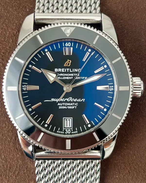 Breitling Superocean Heritage II 42MM Black Dial Steel Bracelet (AB2010121B1A1)