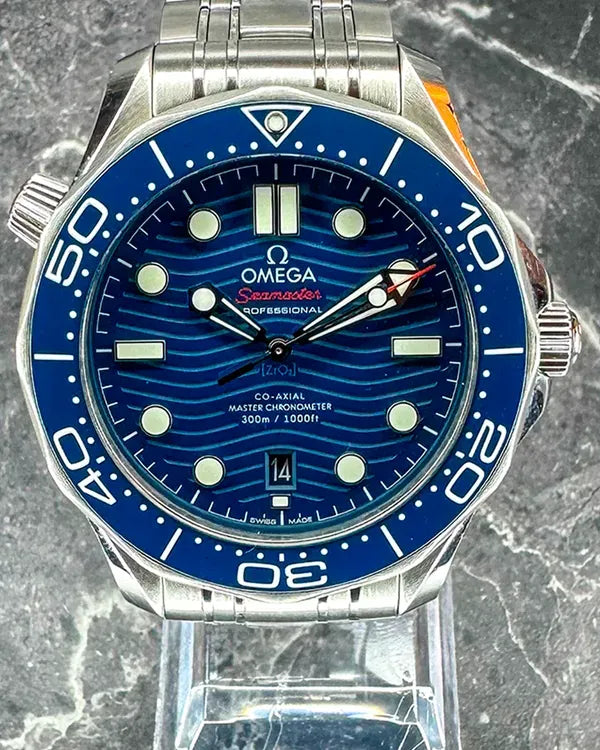 2021 Omega Seamaster Diver 300M 42MM Blue Dial Steel Bracelet (210.30.42.20.03.001)