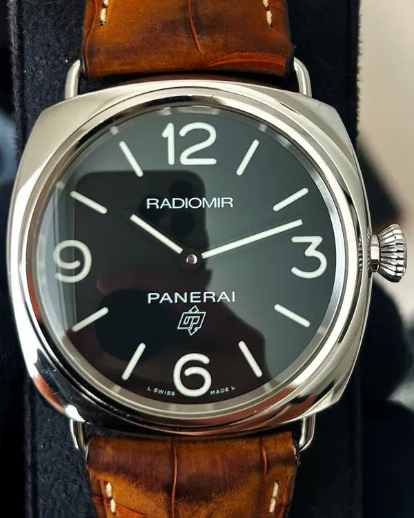 2019 Panerai Radiomir Base Logo 45MM Black Dial Leather Strap (PAM00753)