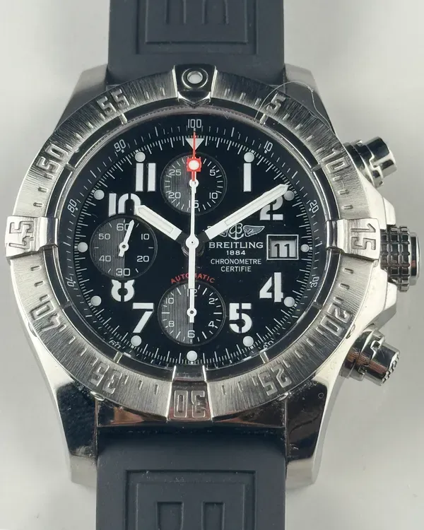 Breitling Avenger Skyland 45MM Black Dial Rubber Strap (A13380)