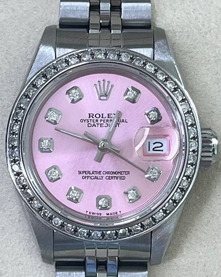 Rolex Lady-Datejust 26MM Aftermarket Pink Dial Jubilee Bracelet (69174)