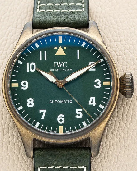 2025 IWC Schaffhausen Pilot Spitfire Bronze 43MM Green Dial Leather Strap (IW329702)