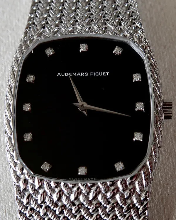 Audemars Piguet Cobra Mini 26MM Black Dial White Gold Bracelet (4126)