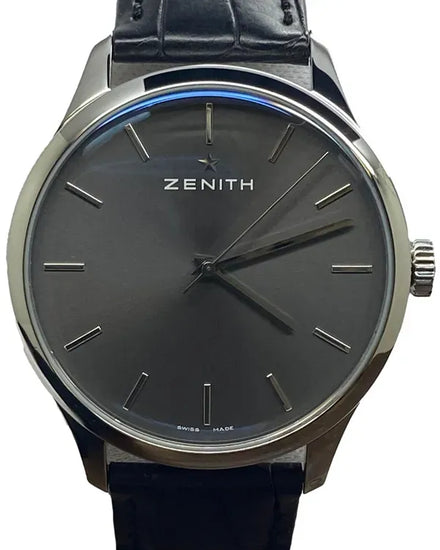 Zenith Elite Port Royal 40MM Grey Dial Leather Strap (03.5010.2562)