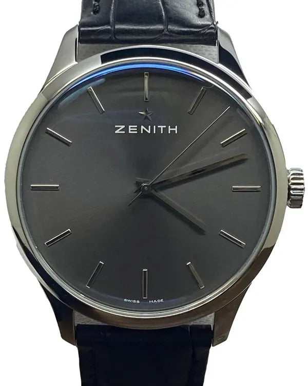 Zenith Elite Port Royal 40MM Grey Dial Leather Strap (03.5010.2562)