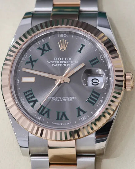 2022 Rolex Datejust "Wimbledon" 41MM Slate Dial Two-Tone Oyster Bracelet (126331)
