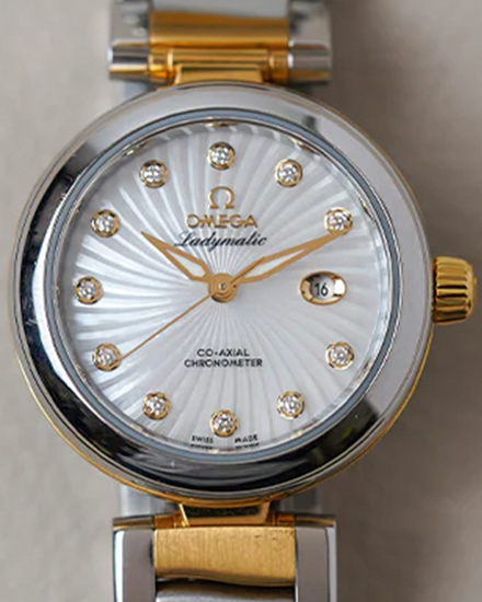 2017 Omega Ladymatic 34MM Mother of Pearl Dial Two-Tone Bracelet (425.20.34.20.55.002)