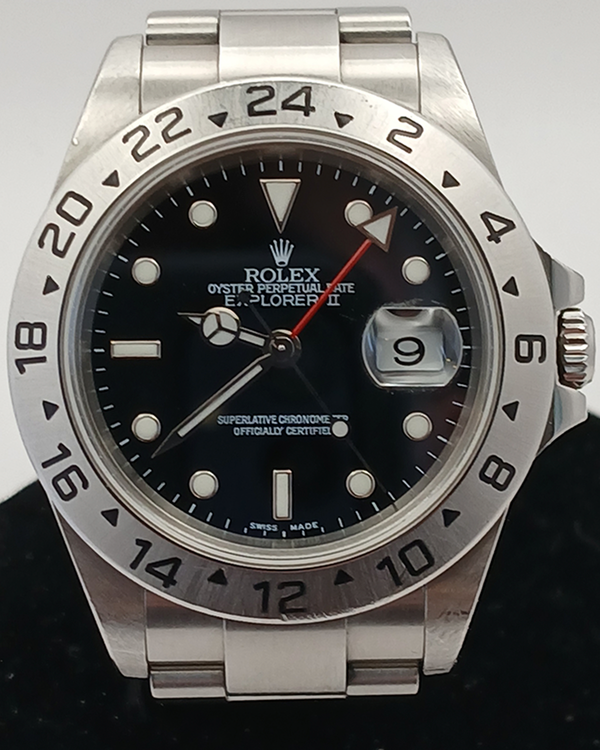Rolex Explorer II 40MM Black Dial Oyster Bracelet (16570)