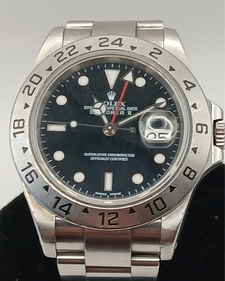 2000 (P Serial) Rolex Explorer II 40MM Black Dial Oyster Bracelet (16570)