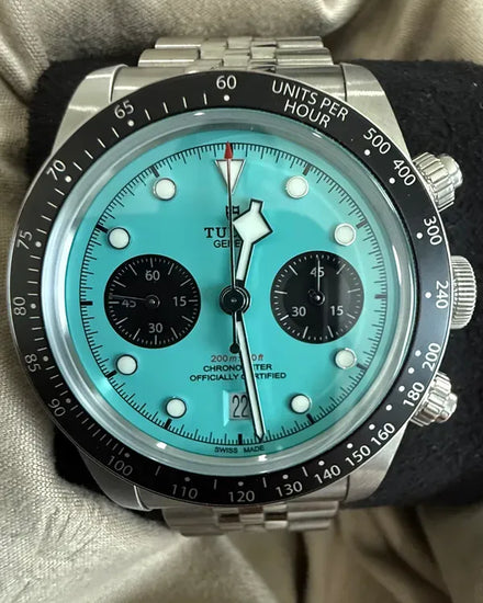 2025 Tudor Black Bay Chrono 41MM "Flamingo" Blue Dial Steel Bracelet (79360N)