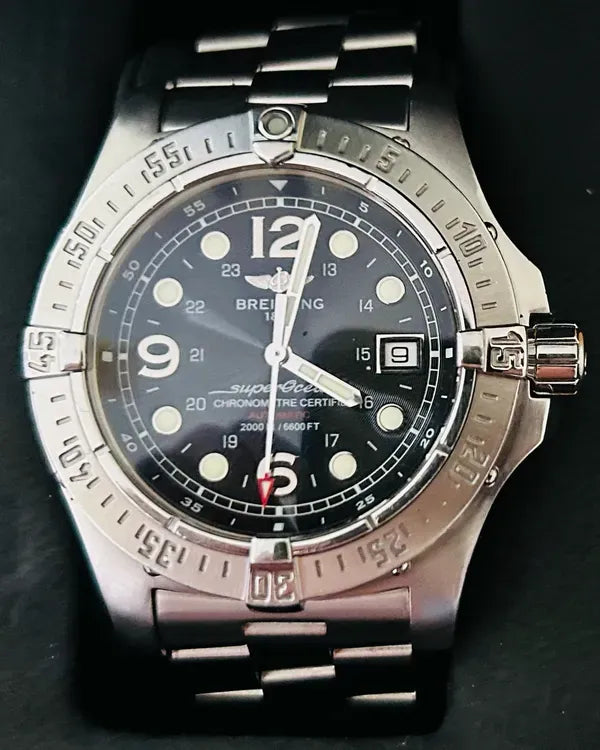 Breitling Superocean Steelfish 44MM Black Dial Steel Bracelet (A17390)
