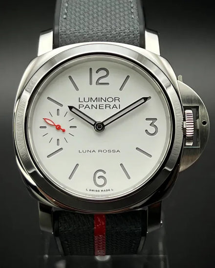 2025 Panerai Luminor "Luna Rossa" 44MM White Dial Rubber Strap (PAM01342)