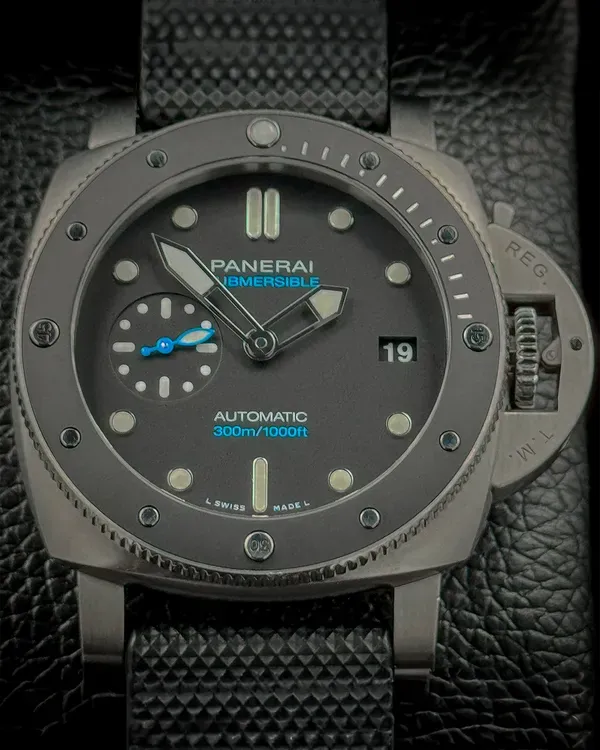 2020 Panerai Submersible 42MM Black Dial Rubber Strap (PAM00683)