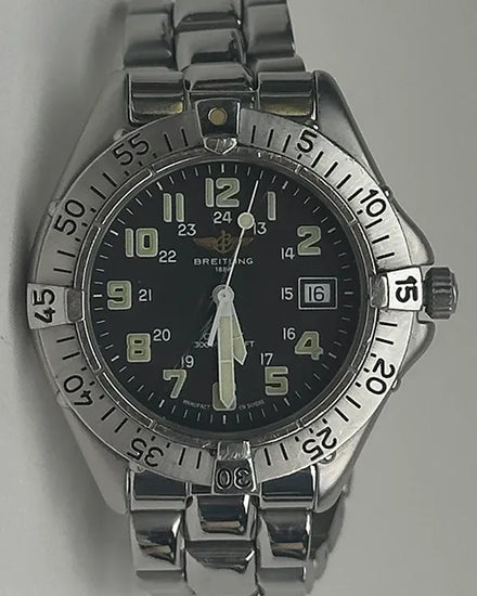 No Reserve - Breitling Colt 38MM Quartz Black Dial Steel Bracelet (A57035)