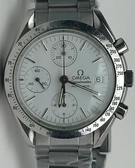 Omega Speedmaster Date "Japan" 39MM White Dial Aftermarket Steel Bracelet (3511.20.00)