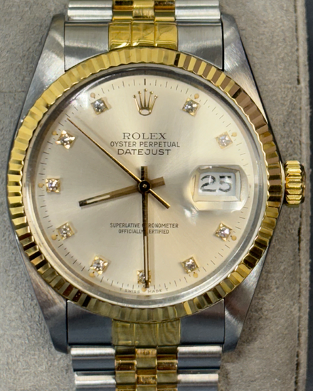 Rolex Datejust 36MM Silver Dial Two-Tone Jubilee Bracelet (16013)