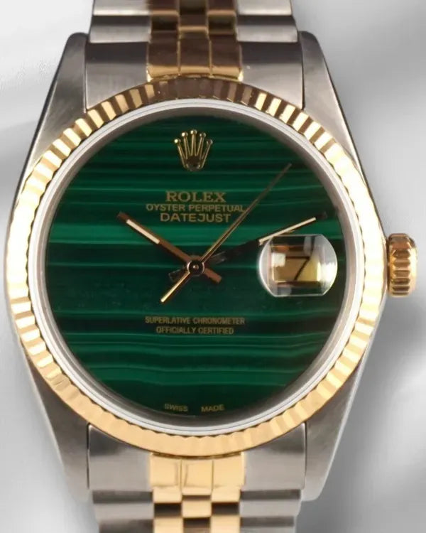 Rolex Datejust 36MM Aftermarket Malachite Dial Two-Tone Jubilee Bracelet (16013)
