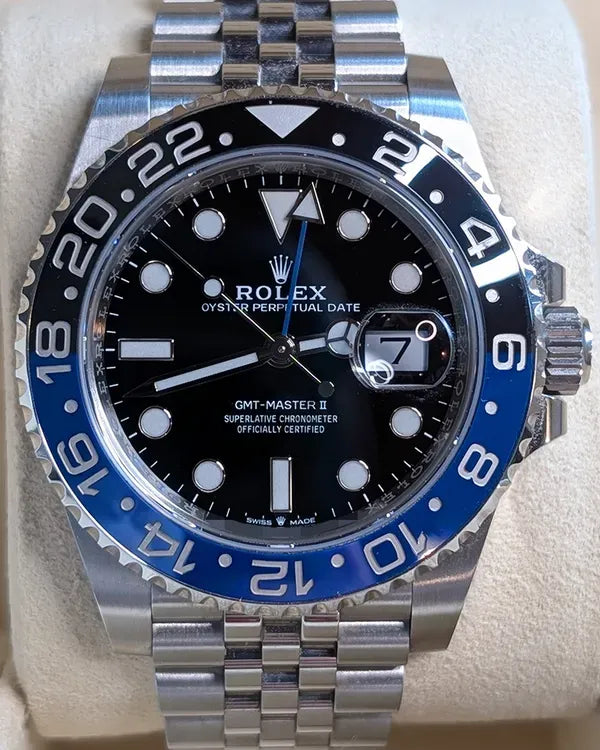 Rolex GMT-Master II "Batgirl" 40MM Black Dial Jubilee Bracelet (126710BLNR)