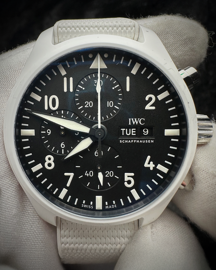 2023 IWC Schaffhausen Pilot Top Gun “Lake Tahoe” Edition 44.5MM Black Dial Rubber Strap (IW389105)