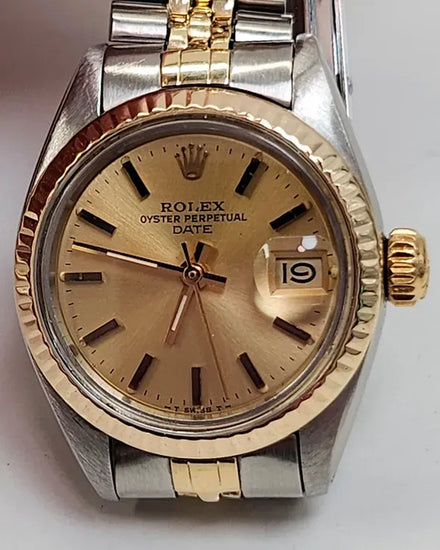 1981 Rolex Lady-Datejust 26MM Champagne Dial Two-Tone Jubilee Bracelet (6917)