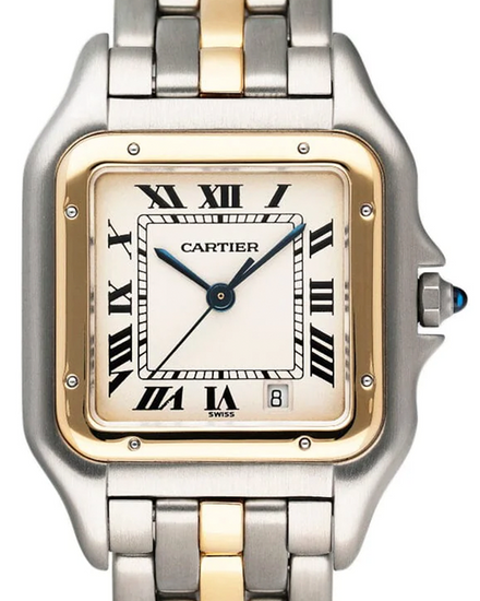 Cartier Panthère De Cartier 27MM Quartz White Dial Two-Tone Bracelet (83949)