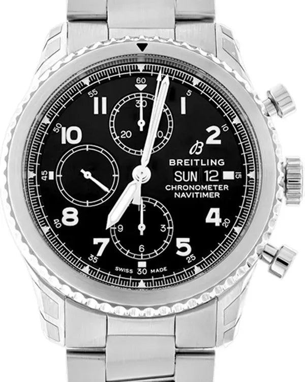 Breitling Navitimer 8 43MM Black Dial Steel Bracelet (A13314101B1A1)