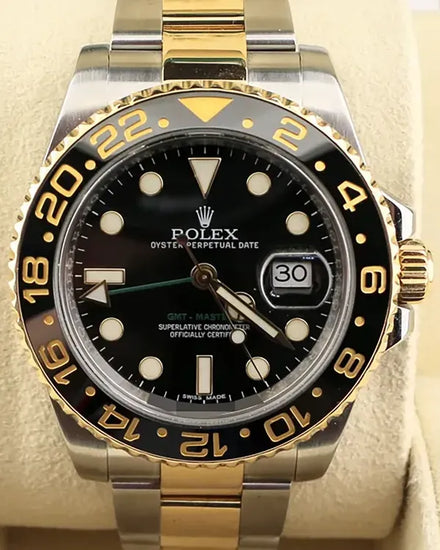 2016 Rolex GMT-Master II 40MM Black Dial Two-Tone Oyster Bracelet (116713LN)