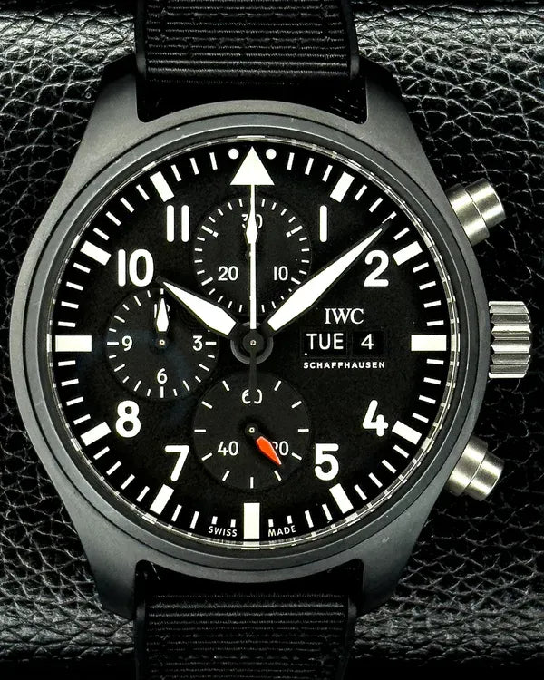 2019 IWC Schaffhausen Pilot "Top Gun" 44.5MM Black Dial Textile Strap (IW389101)