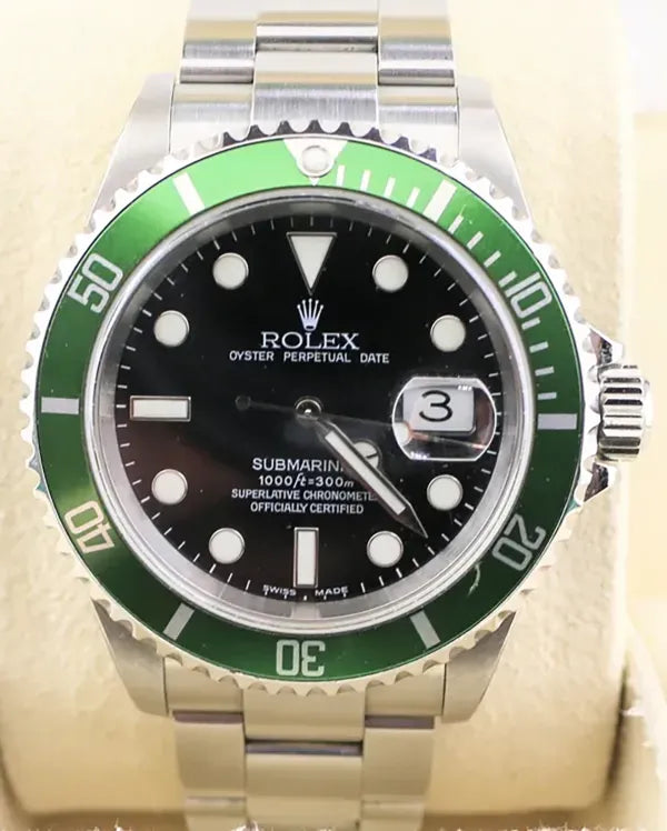 2004 Rolex Submariner Date "Kermit" 40MM Black Dial Oyster Bracelet (16610LV)