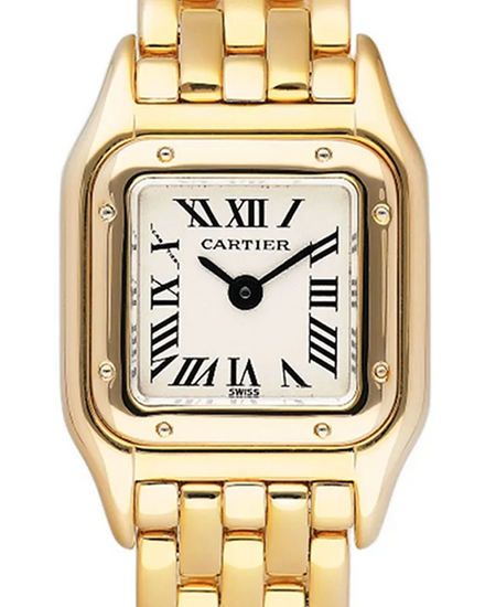 Cartier Panthère de Cartier Mini 17MM Quartz White Dial Yellow Gold Bracelet (1130)