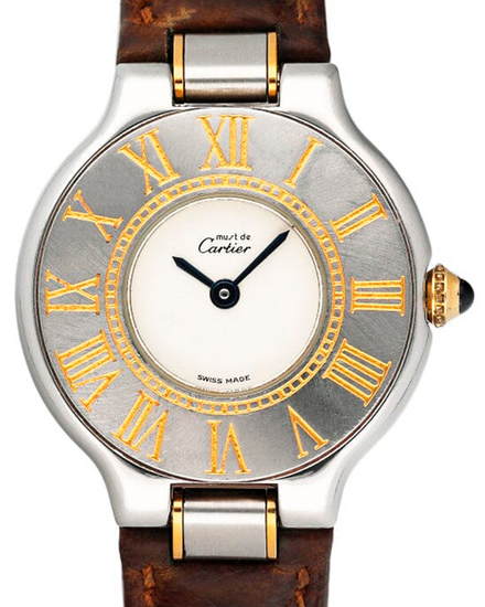 Cartier Must de Cartier 28MM Quartz White Dial Leather Strap (W1005120)