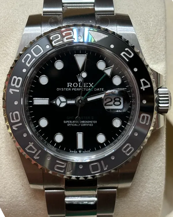 Rolex GMT-Master II "Bruce Wayne" 40MM Black Dial Oyster Bracelet (126710GRNR)
