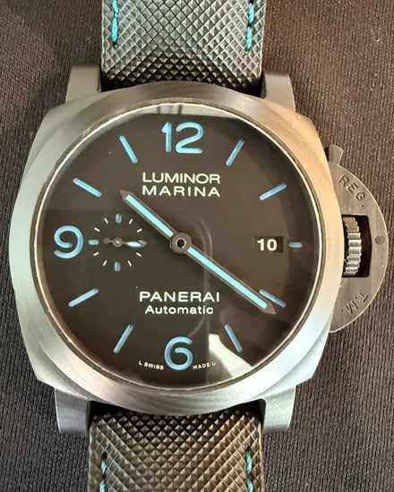 2021 Panerai Luminor Marina Carbotech 44MM Black Dial Leather Strap (PAM01661)
