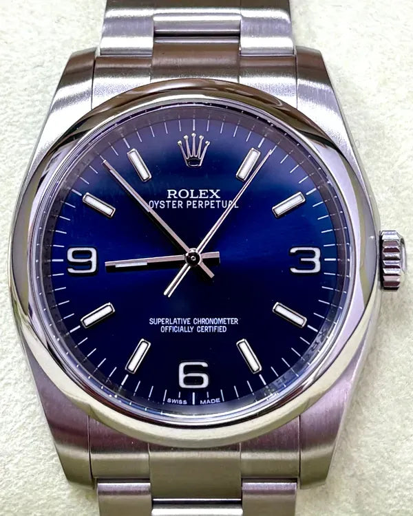 Rolex Oyster Perpetual 36MM Blue Dial Oyster Bracelet (116000)
