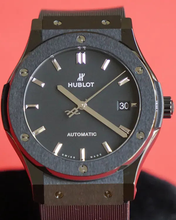 2021 Hublot Classic Fusion "Black Magic" 45MM Black Dial Rubber Strap (511.CM.1171.RX)