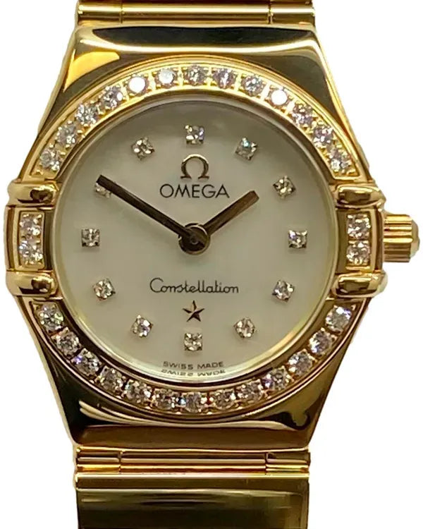 2006 Omega Constellation 22.5MM Quartz Mother of Pearl Dial Yellow Gold Bracelet (1164.75.00)