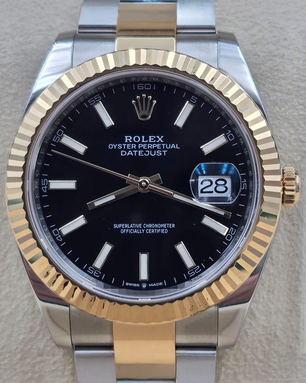 2023 Rolex Datejust 41MM Black Dial Two-Tone Oyster Bracelet (126333)