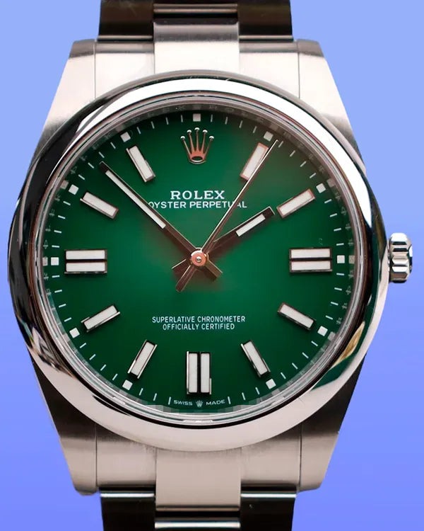 2023 Rolex Oyster Perpetual 41MM Green Dial Oyster Bracelet (124300)