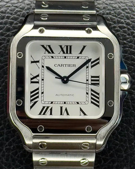 2021 Cartier Santos De Cartier 35MM White Dial Steel Bracelet (WSSA0029)